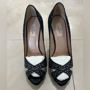 Valentino Black Studded Heels
